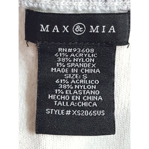 Max & Mia Soft Grey Long Sleeve Front Seam Sweatshirt Sweater Top S - Picture 8 of 9